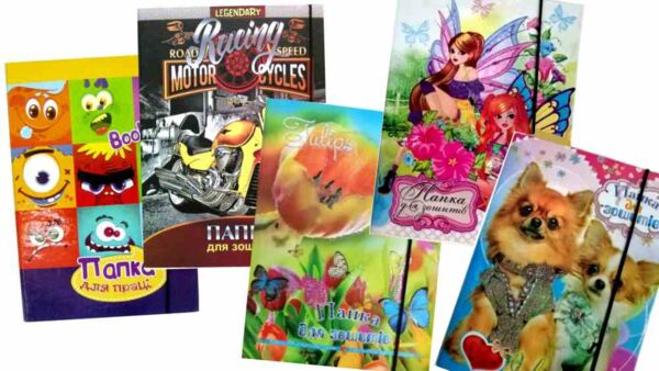 папка для зошитів малюнок в асортименті Ціна (цена) 29.30грн. | придбати  купити (купить) папка для зошитів малюнок в асортименті доставка по Украине, купить книгу, детские игрушки, компакт диски 0