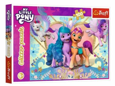 Пазли 100 елементів глітерні подружки казкові коники Trefl 14831