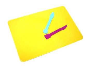 дошка для пластилина   + стек середньо-маленька розмір 22*17см