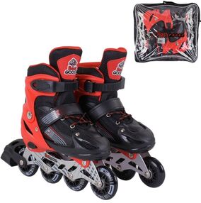 ролики дитячі розмір 30-33 артикул  40082-S червоні колеса PVC 6,5см світло ролики дитячі розмір 30-33 артикул  40082-S червоні колеса PVC 6,5см світло