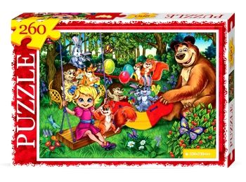 пазли 260 елемнтів маша і ведмідь в асортименті