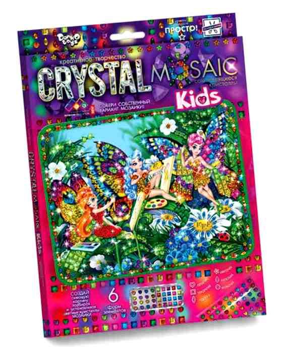 набір для творчості crystal mosaic kids CRMk-01-09 самоклеючі кристали Ціна (цена) 76.90грн. | придбати  купити (купить) набір для творчості crystal mosaic kids CRMk-01-09 самоклеючі кристали доставка по Украине, купить книгу, детские игрушки, компакт диски 1