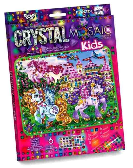 набір для творчості crystal mosaic kids CRMk-01-04 самоклеючі кристали Ціна (цена) 76.90грн. | придбати  купити (купить) набір для творчості crystal mosaic kids CRMk-01-04 самоклеючі кристали доставка по Украине, купить книгу, детские игрушки, компакт диски 1