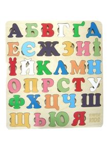 дерев'яні пазли українська абетка кольорова Р10012    "RAKOR KIDS"
