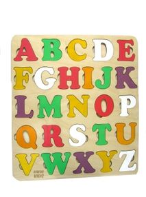 дерев'яні пазли англійська абетка кольорова Р10018    "RAKOR KIDS"