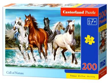 пазли castorland 200 елементів  артикул 222056 коні