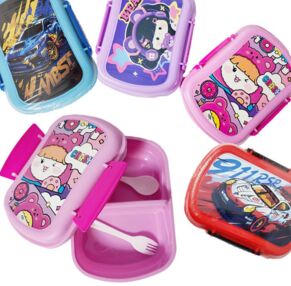 Контейнер для їжі 2 відділа прибори 12х17 см 35-1 8235