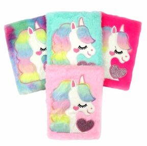 Блокнот А5 80 аркушів у клітинку пухнастий єдиноріг MRB2219-17