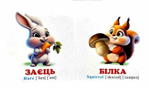 Картонки Навколишній світ Звірятка+англ А7 Ціна (цена) 28.80грн. | придбати  купити (купить) Картонки Навколишній світ Звірятка+англ А7 доставка по Украине, купить книгу, детские игрушки, компакт диски 1