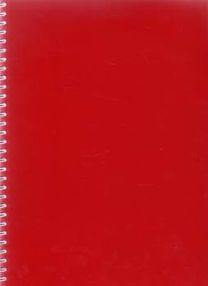 Блокнот А4 формат 80 аркушів бокова пружина пластмасова обкладинка  в асортименті