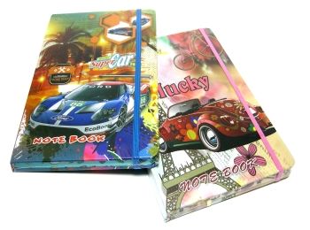 блокнот а 5 формату 80 аркушів у клітинку на резинці в асортименті