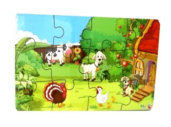 іграшка дитяча игрушка детская дерев'яний пазл з підложкою домашні мешканці артикул SP0344 купити ці