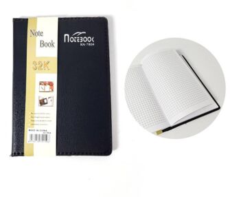 Блокнот 19 х 13 см 72 аркуші шкірзам у клітинку 32K 7804