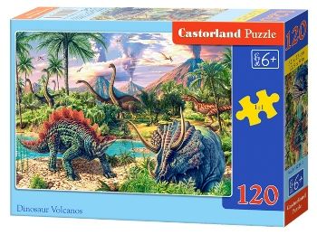 пазли castorland 120 елементів 13234 вулкани та динозаври