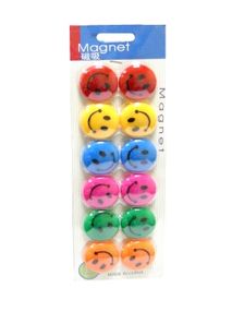магніти для дошки  12 штук 6 кольорів 3012 "Leader"