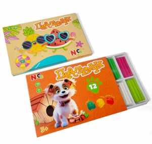 пластилін 12 кольорів NiCe 240гр со стеком пластилін 12 кольорів NiCe 240гр со стеком
