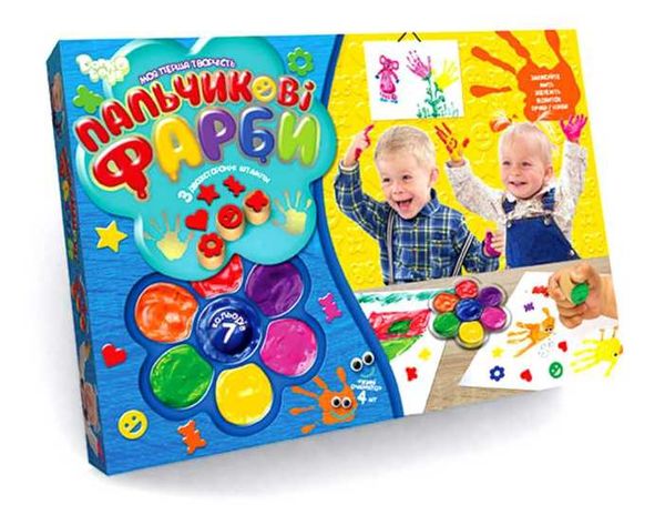 пальчикові фарби 7 кольорів моя перша творчість Danko Ціна (цена) 68.70грн. | придбати  купити (купить) пальчикові фарби 7 кольорів моя перша творчість Danko доставка по Украине, купить книгу, детские игрушки, компакт диски 1