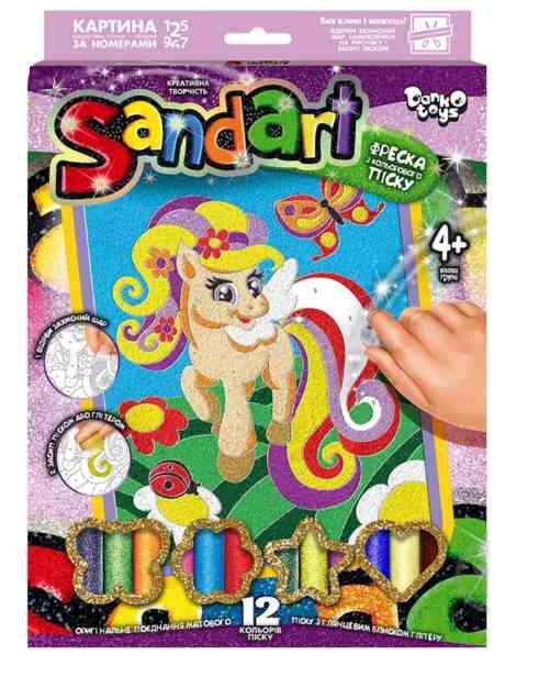 набір для творчості фреска з кольорового піску Sandart SA-01-04 поні Ціна (цена) 49.30грн. | придбати  купити (купить) набір для творчості фреска з кольорового піску Sandart SA-01-04 поні доставка по Украине, купить книгу, детские игрушки, компакт диски 0
