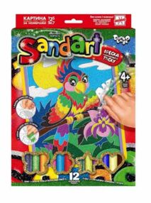 набір для творчості фреска з кольорового піску Sandart SA-01-06 папуга