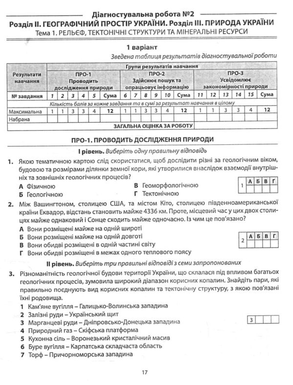 Географія 8 клас діагностувальні роботи НУШ Ціна (цена) 76.60грн. | придбати  купити (купить) Географія 8 клас діагностувальні роботи НУШ доставка по Украине, купить книгу, детские игрушки, компакт диски 3