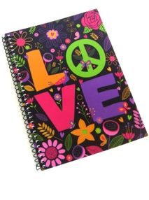 блокнот формат А5 80 аркушів у клітинку пластикова обкладинка металева спіраль  Е21951