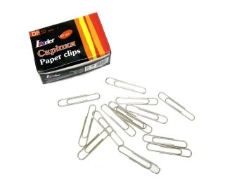 скрепки 50мм  100 штук рельефные   ціна "Leader"