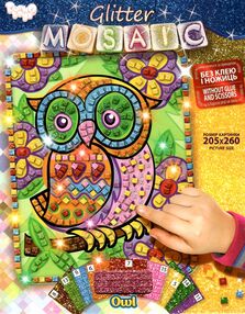 блискуча мозаїка Glitter mosaic БМ-02-07 сова