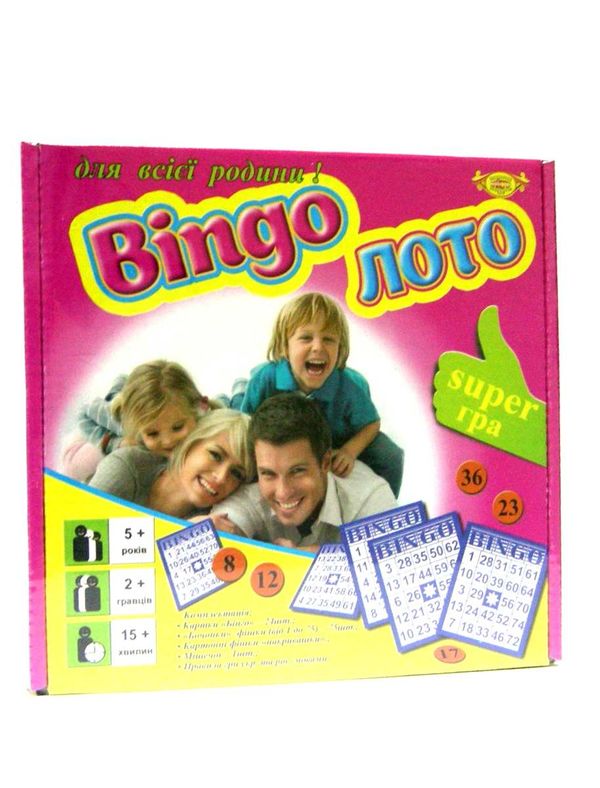 ИД ГРА Лото Bingo (МКМ0315) Ціна (цена) 78.00грн. | придбати  купити (купить) ИД ГРА Лото Bingo (МКМ0315) доставка по Украине, купить книгу, детские игрушки, компакт диски 1