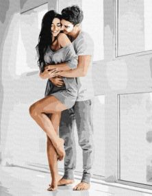 Розпис по номерах 40х50 КНО8515 Чутливі обійми "Ідейка"