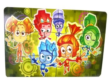 іграшка дитяча игрушка детская дерев'яний пазл з підложкою фіксики маленькі помічники артикул RW3535