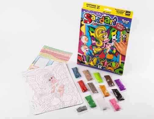 набір для творчості фреска з кольорового піску Sandart SA-01-10 фея Ціна (цена) 49.30грн. | придбати  купити (купить) набір для творчості фреска з кольорового піску Sandart SA-01-10 фея доставка по Украине, купить книгу, детские игрушки, компакт диски 0