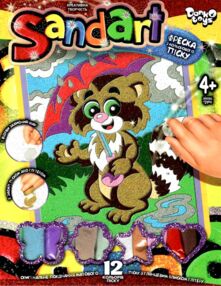 набір для творчості фреска з кольорового піску Sandart SA-01-02 єнот