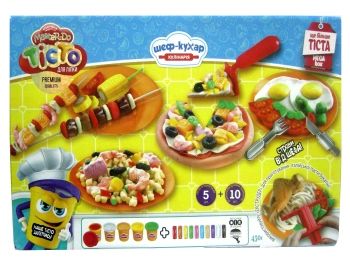 Тісто для ліплення купити "Master Do" 15 кольорів шеф-кухар TMD-09-01U піцца    450 Тісто для ліплення купити "Master Do" 15 кольорів шеф-кухар TMD-09-01U піцца    450