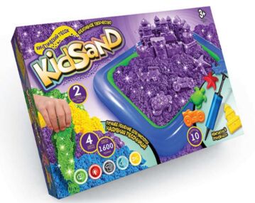кінетичний пісок kidsand 1600 грам + пісочниця KS-02-01