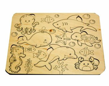 дерев'яні пазли морські мешканці Р10010    "RAKOR KIDS"