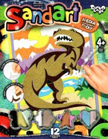 набір для творчості фреска з кольорового піску Sandart SA-01-08 динозавр