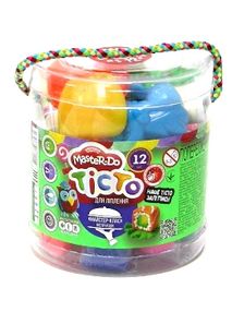 тісто для ліплення Master Do 12 кольорів TMD-01-06 у відрі тісто для ліплення Master Do 12 кольорів TMD-01-06 у відрі