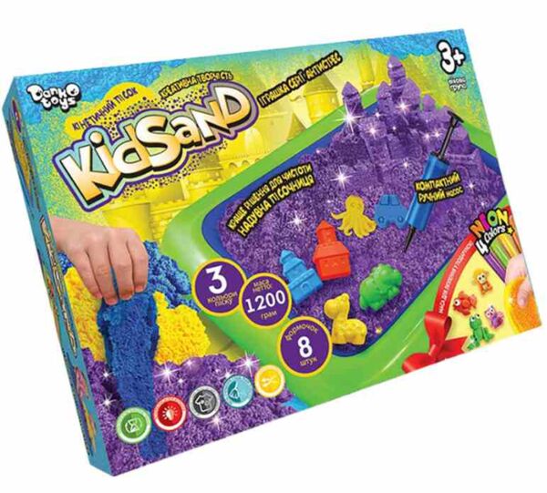 кінетичний пісок kidsand 1200 грам + пісочниця KS-02-02U Ціна (цена) 219.00грн. | придбати  купити (купить) кінетичний пісок kidsand 1200 грам + пісочниця KS-02-02U доставка по Украине, купить книгу, детские игрушки, компакт диски 0