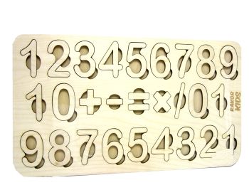 дерев'яні пазли цифри Р10007    "RAKOR KIDS"