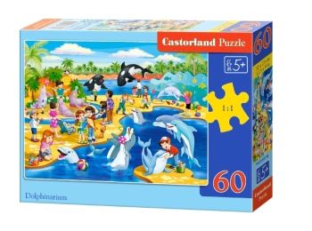 пазли castorland 60 елементів дельфінарій артикул 066148