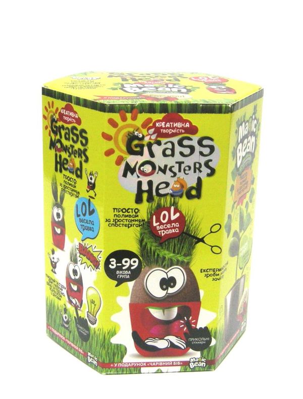 набір для пророщування Grass monsters head весела травка травянчик кольори в асортименті Ціна (цена) 73.00грн. | придбати  купити (купить) набір для пророщування Grass monsters head весела травка травянчик кольори в асортименті доставка по Украине, купить книгу, детские игрушки, компакт диски 6