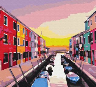 Розпис по номерах 40х50 BS52278 Припарковані гондоли  brushme Брашми