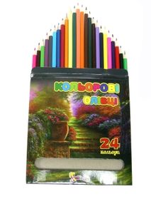 олівці кольорові 24 кольорів "незнайка" олівці кольорові 24 кольорів "незнайка"