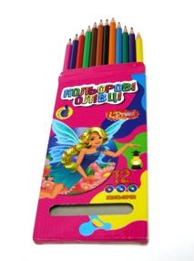олівці кольорові 12 кольорів пластиковий корпус "I draw" олівці кольорові 12 кольорів пластиковий корпус "I draw"
