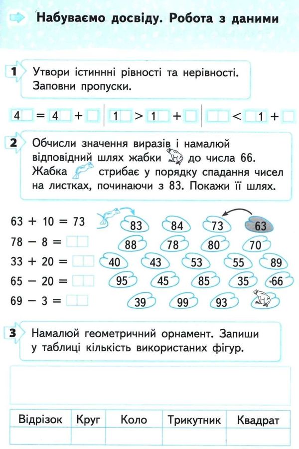 математика робочий зошит 1 клас частина 2  НУШ Ціна (цена) 67.50грн. | придбати  купити (купить) математика робочий зошит 1 клас частина 2  НУШ доставка по Украине, купить книгу, детские игрушки, компакт диски 3