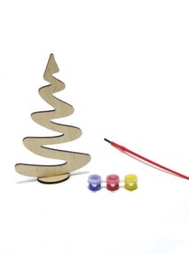 іграшка дитяча игрушка детская дерев'яна розмальовка новорічна + фарби фігурна   це