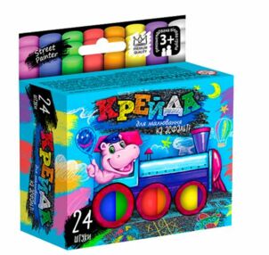 Крейда кольор 24шт MEL-02-05U тонкий "Danko toys" Крейда кольор 24шт MEL-02-05U тонкий "Danko toys"