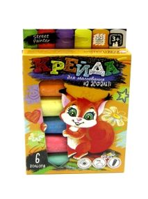 крейда кольорова 6 штук  MEL-01-04U товста "Danko toys" крейда кольорова 6 штук  MEL-01-04U товста "Danko toys"