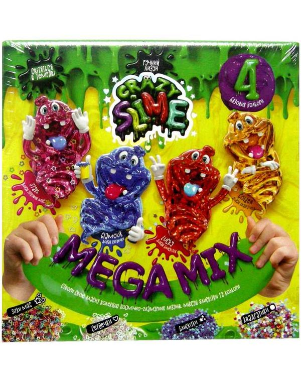 набір для проведення дослідів Crazy Slime 4в1 SLM-03-01U/02U Megamix ручний лизун Ціна (цена) 55.00грн. | придбати  купити (купить) набір для проведення дослідів Crazy Slime 4в1 SLM-03-01U/02U Megamix ручний лизун доставка по Украине, купить книгу, детские игрушки, компакт диски 1