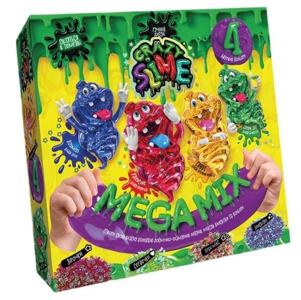 Набір для проведення дослідів Crazy Slime 4в1 SLM-03-01U/02U Megamix Ціна (цена) 62.20грн. | придбати  купити (купить) Набір для проведення дослідів Crazy Slime 4в1 SLM-03-01U/02U Megamix доставка по Украине, купить книгу, детские игрушки, компакт диски 0
